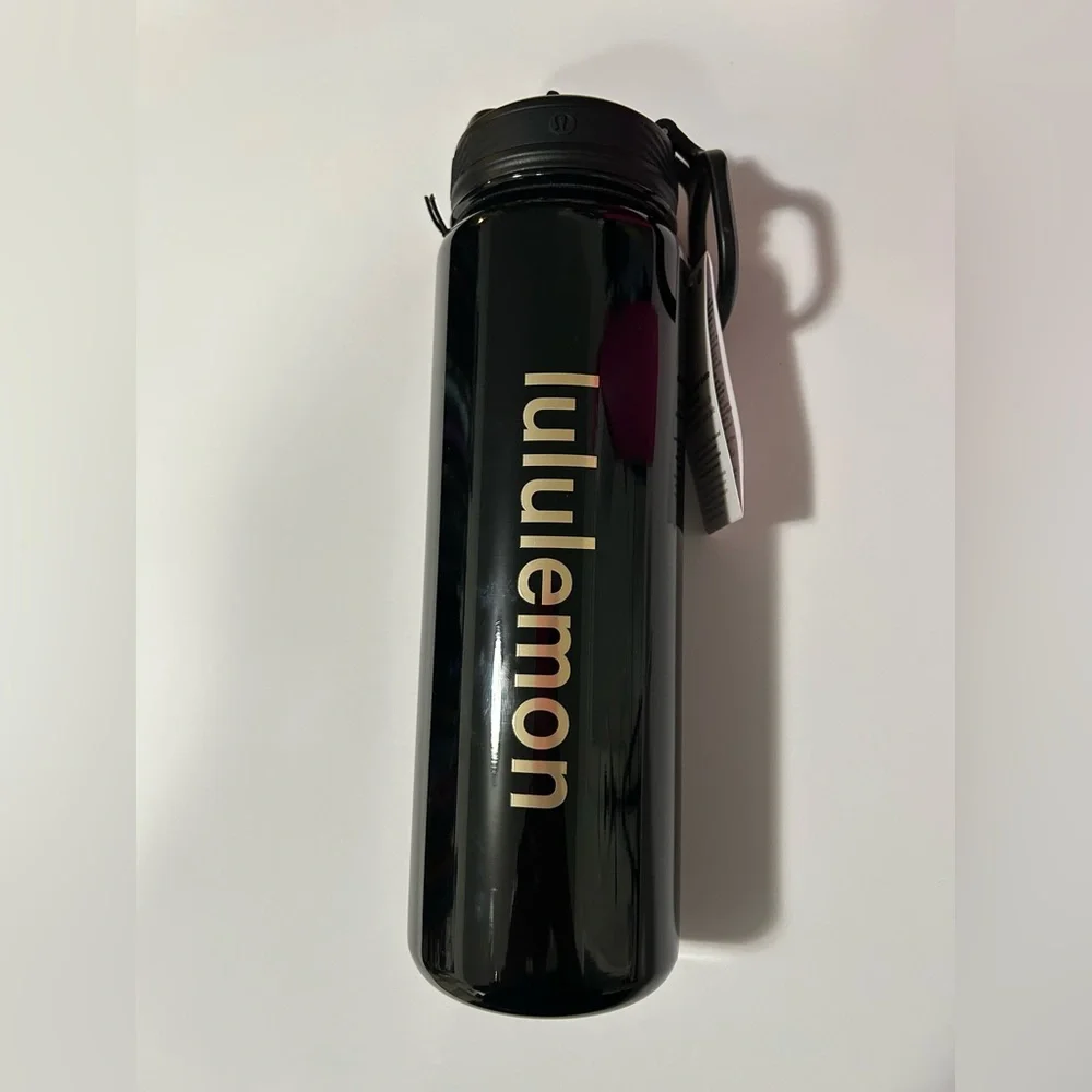 Lululemon‎ Back to Life Black Sports Water Bottle-24oz